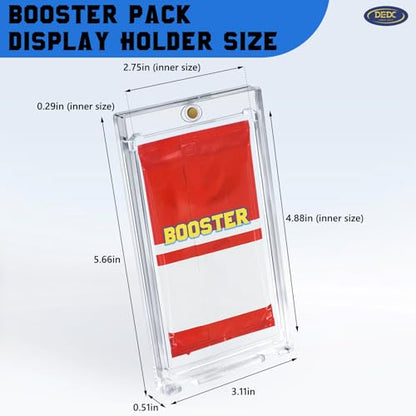 DEDC Booster Pack Protector Card Holder UV Magnetic Case MTG Display Holder Clear Cases Fit for Standard Cards Storage Protect Collectible Sports Gaming Cards (Collector Pack(10pcs))