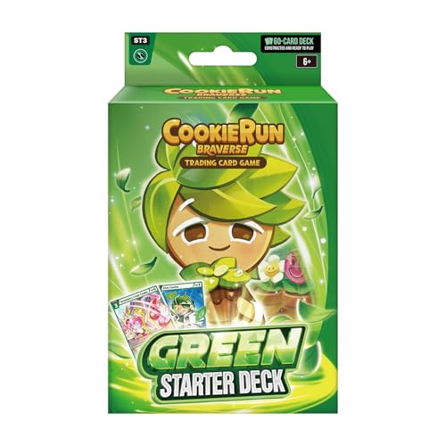 CookieRun Trading Card Game: Starter Deck Green | 2 Player Competitive TCG | 20 Minutes | Includes 60 Cards - style: Green