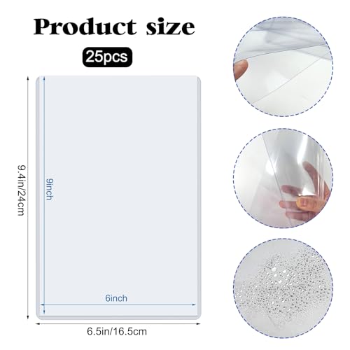 Rainmae 25 Pack 6" x 9" Jumbo Card Sleeves, Rigid Photocard Protectors for Oversized Trading Cards Sheet Protectors, Paper Sleeves Jumbo Sports Cards Sleeves Hard Plastic Document Holder Protector - size: 6" x 9"(25 Pcs)