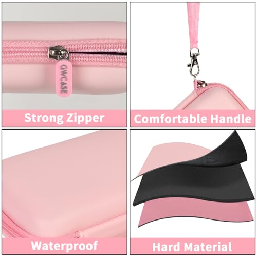 GWCASE Case for Anbernic RG35XX H RG28XX Retroid Game Console, Pink | 벨크로 스트랩 잠금 장치가 있는 맞춤형 핏 내부 트레이, 일상적인 휴대 및 여행, 캠프 또는 출퇴근을 위한 압력 방지 보호, 박스만 포함 - color: 핑크