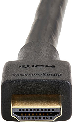 Amazon Basics High-Speed 4K Ultra HD HDMI 2.0 Cable for Blu-ray, 15 feet, Case of 28, 18 Gbps, 60 Hz, 2160p, 48 bit, Ethernet Ready, 3D, Black - size: 15 Feet