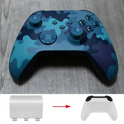 4 Pack Battery Back Cover for Xbox Series X/S Controller, Replacement Battery Back Shell Covers for Xbox Series S, Series X Controller[NOT for Xbox One,One X/S] (Black&White) - color: Black&White