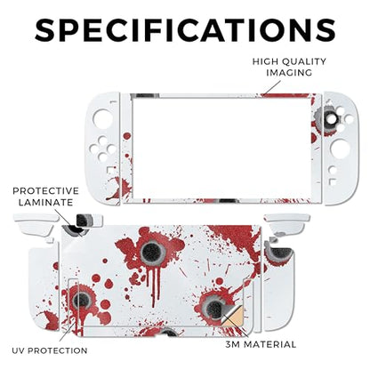 Glossy Glitter Gaming Skin Compatible with Nintendo Switch 2 Console Only - Bullet Holes - Premium 3M Vinyl Protective Wrap Decal Cover - Easy to Apply | Crafted in The USA by MightySkins - color: Bullet Holes, size: Switch 2 Console Skin Only, style: Glo