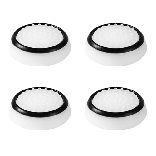 4pcs Thumb Grips, Full Protection Anti-Slip Anti-Scratch Anti-Fingerprint Protective Cover Thumb Joystick Cap Compatible with Xbox Series X/S Xbox One Switch Pro Controller(White) - color: white