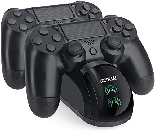 PS4 Controller Charger, Upgraded Fast-Charging Port Docking Station Stand for PS4 / P4 Slim/PS 4 Pro Controller, Black