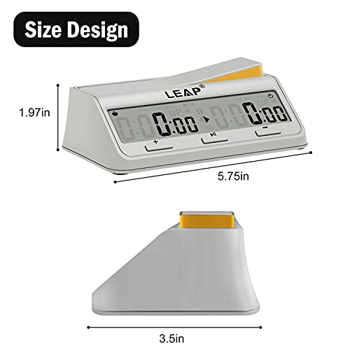 Chess Clock Digital Chess Timer Advanced for Board Game and Chess Timer with Large Screen Bonus & Delay Count Down up Alarm Milk Wihite - color: Milk White
