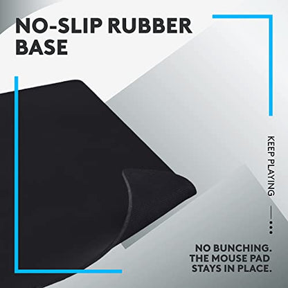 Logitech G840 XL Cloth Gaming Mouse Pad - 0.12 in Thin,Stable Rubber Base,Performance-Tuned Surface - Black,(Pack of 4) - size: XL (Pack of 4), style: Cloth