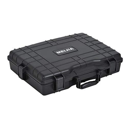 MEIJIA Waterproof Hard Camera Case,Hard Laptop Case,Hard Case with Customized Fit Foam Included, Elegant Black,Fit for computers,camera,lens(Black, 21.62"X17.25"X4.87") - size: 21.62"X17.25"X4.87"