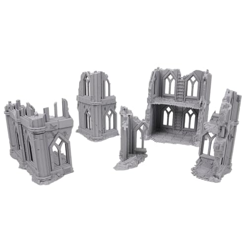 Tabletop Terrain Hab Unit Ruins - Modular Sci-Fi Terrain for Tabletop Wargaming Competitive Ruins 28mm 32mm