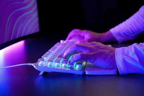 Turtle Beach Vulcan II TKL Pro Hall-Effect Mechanical RGB Gaming Keyboard | Magnetic Switches, Adjustable Actuation, Customizable RGB Keys, Rapid Trigger, Swappable Keycaps, Tenkeyless, White - color: White