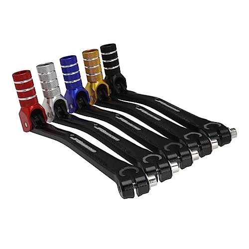 JFG RACING Motorcycle Folding Gear Shifter Shift Lever Pedal CNC Universal for RM DRZ 50cc - 125cc CRF XR KX KLX TTR PW SSR Apollo TAO TAO SDG Dirt Pit Bike Gold - color: Gold