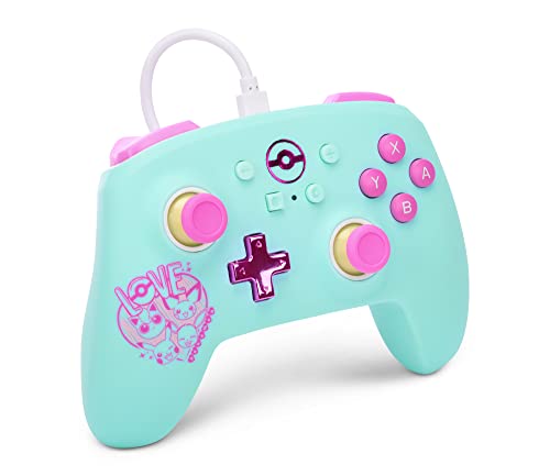 PowerA Enhanced Nintendo Switch and Switch 2 Wired Controller - Pokémon: Sweet Friends, Gamepad, game controller, wired controller, officially licensed - color: Pokémon: Sweet Friends