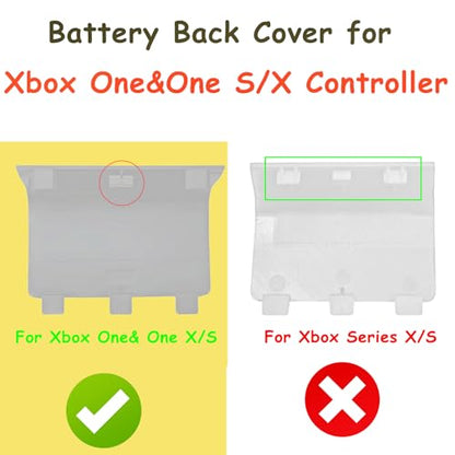 CaoXiong 4 Pack Battery Cover for Xbox One&One S/X Controller Cover, Replacement Battery Back Cover for Xbox One S/X,[NOT for Xbox Series X/S](Black) [video game] - color: black
