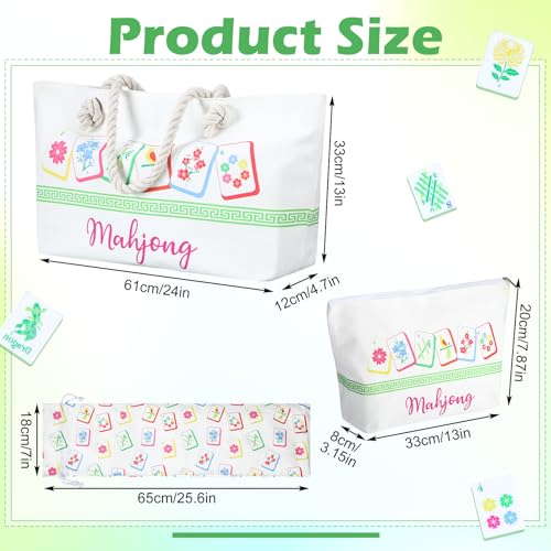 Ceenna American Mahjong Set Complete 160 Pcs Tile/Pushers/Carrying Bag/dice/Chips, 1.2 Inch Green Back Melamine Mahjong Tiles, Hand Carved Pattern for Adult Mah Jong, Beginners (Classic) - style: Classic