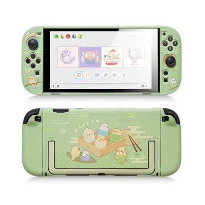 GeekShare Protective Case Compatible with Switch 2, PC Slim Dockable Skin Cover for Switch 2 Console and Game Console - Little Parrots - color: Little Parrots