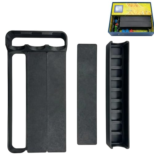Board Game Insert Organizer Compatible with Carcassonne, Premium Tabletop Storage Solution for Base Game and Multiple Expansions, Wooden/Polymer Tile and Meeple Holder (Game NOT Included)