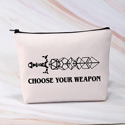 BDPWSS Choose Your Weapon Gamer Makeup Bag Dragons D20 RPG Gaming Gift Dragons Tabletop Role Playing Gamer Gift (Choose your dice)