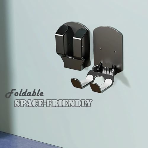 2 Packs Wall Holder Hook for Video Game Controllers,No Drill Black | Night Glow Sticker, No Drill Installing
