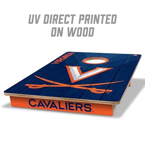 YouTheFan NCAA 2’ x 3’ Wood Cornhole Game with Logo Bags - color: Virginia Cavaliers
