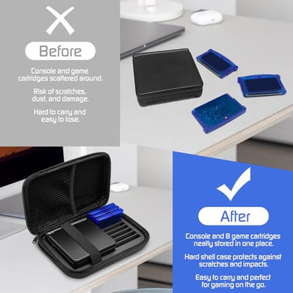 DPVPER Carrying Case for Gameboy Advance SP, Accessories for GBA SP, Hard Storage Portable Bag for GBA SP - Holds 8 Games - size: No Charger Fit