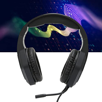 Gaming Headphones Noise Canceling RGB Lighting Surround Sound for PC Gaming and Console Users ABS 1 Pair