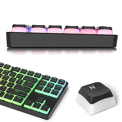 Pudding Keycaps - PBT Double Shot Gaming Keycaps, XDA Profile for US/ISO Layout 60% 65% 75% Mechanical Keyboard (Black Pudding) - color: Black Pudding