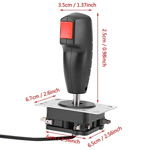 Walfront 8 Way Flight Joystick - 8 Way Flight Joystick with & Top Button For game for Video Game Arcad