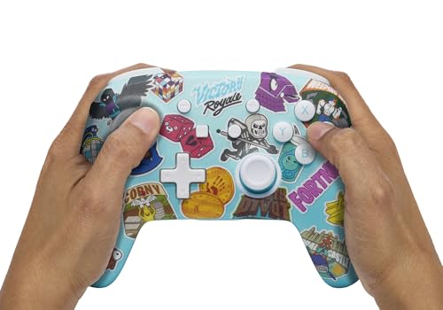 PowerA Enhanced Wireless Controller for Nintendo Switch/Switch 2 / Switch Lite/OLED Model - Fortnite Sticker Mania - Gamepad, game controller, Officially Licensed - color: Fortnite Sticker Mania