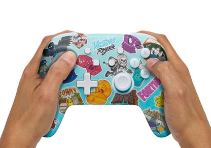 PowerA Enhanced Wireless Controller for Nintendo Switch/Switch 2 / Switch Lite/OLED Model - Fortnite Sticker Mania - Gamepad, game controller, Officially Licensed - color: Fortnite Sticker Mania