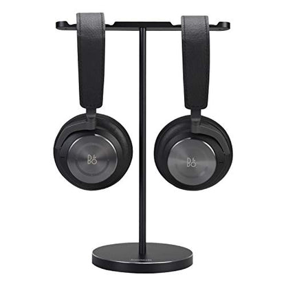 JOKItech Dual Aluminum Headphones Stand Holder, Showcase Multi Headphones with Solid Heavy Base, Compatible With Gaming Headsets and Wireless Headphone Black - color: Black