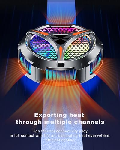 iPad Cooler, Magnetic Tablet Cooler for Surface pro/Samsung Tab/Steam Deck, iPad Cooling Fan with Temperature Monitor LED Gaming Light for Mobile Gaming, Tiktok Live Streaming