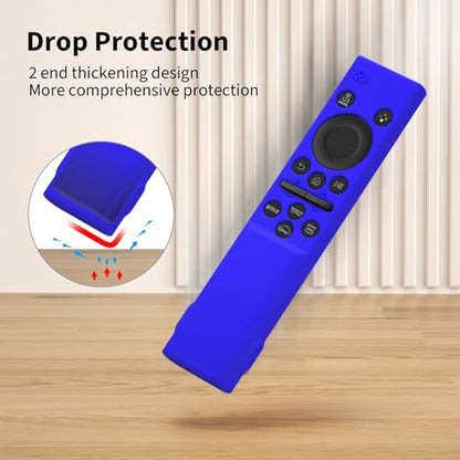 Hi Color Remote Cover for Samsung BN59-01388 BN59-01393 Silicone Remote Case Protective Sleeve (Blue) - color: blue