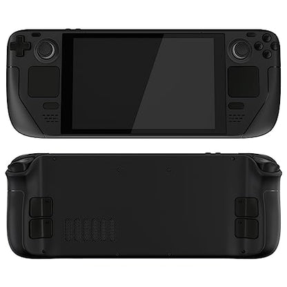 eXtremeRate Black Replacement Full Set Buttons for Steam Deck, DIY Custom ABXY D-pad Trackpad Bumpers Triggers Buttons and Screwdriver Tools for Steam Deck LCD Handheld Console - Console NOT Included - color: Black