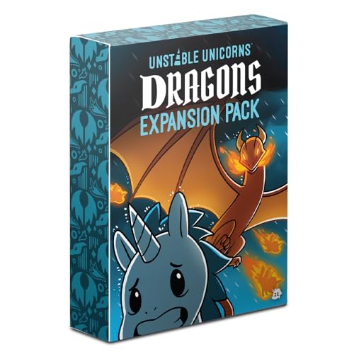 Unstable Games - Unstable Unicorns Dragons Expansion Pack - designed to be added to your Unstable Unicorns Card Game - style: Expansion Pack: Dragons