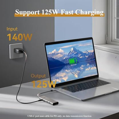 Minthouz USB C Hub 5-in-1, 4K@60Hz HDMI Display 125W PD | 10Gbps USB-C & USB-A Data, Multiport Adapter Dongle for Mac Book Pro/Air,iPad Pro, iMac,Laptop, iPad