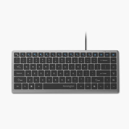 Kensington KB415 USB-C Wired Compact Keyboard, Quiet Scissor-Switch Keys, Programmable, Copilot Hotkey, Compatible with Windows, Black (K75411NA) - size: Compact Size, style: Wired