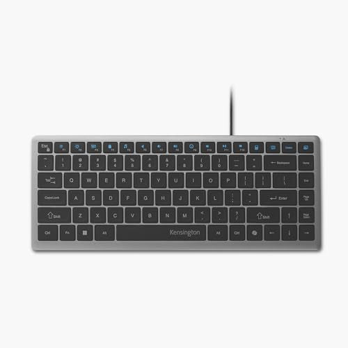 Kensington KB415 USB-C Wired Compact Keyboard, Quiet Scissor-Switch Keys, Programmable, Copilot Hotkey, Compatible with Windows, Black (K75411NA) - size: Compact Size, style: Wired