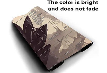 MTG Playmat, Game Play Mat for MTG TCG 24 x 14 inches Trading Card Inked Game Playmats with Storage Bag Smooth Rubber Surface Battle - color: Black Lotus With Zones2