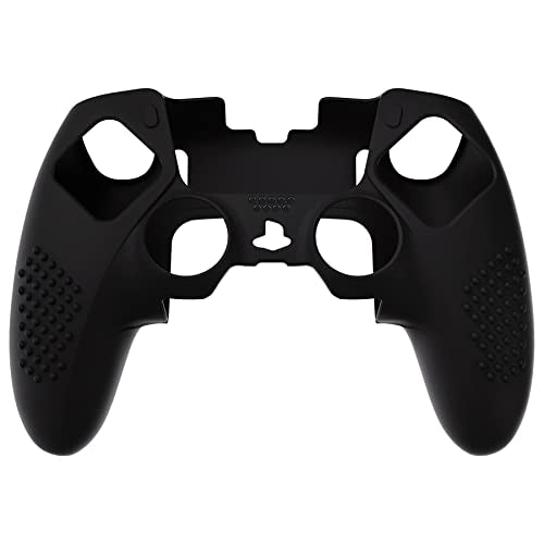 PlayVital 3D Studded Edition Anti-Slip Silicone Cover Case for ps5 Edge Controller, Soft Rubber Protector Skin for ps5 Edge Wireless Controller with 6 Thumb Grip Caps - Black - color: Black