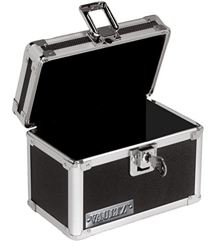 Vaultz VZ01169 Locking Index Card File with Flip Top Holds 350 3 x 5 Cards, Black - color: Black, size: 3 X 5 Inch