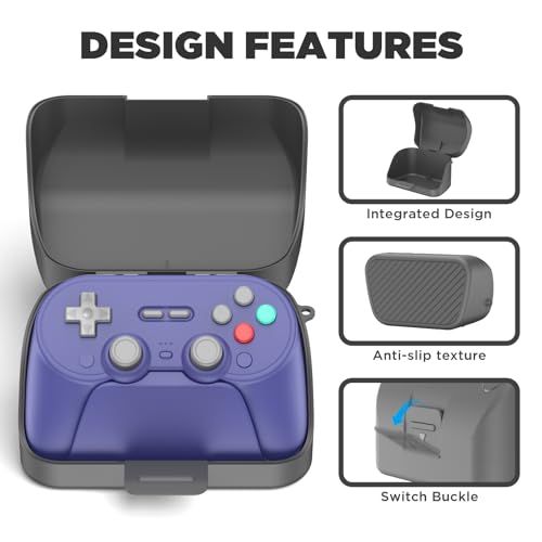 Wonkzon Hard Travel Case for 8BitDo Pro 3 Bluetooth Controller, Charging Dock Accessories Carrying Case for 8BitDo Pro 3, Game Protective Storage Bag