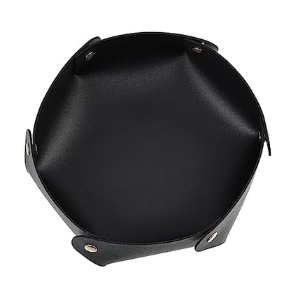 FAVOMOTO Foldable Pu Dice Tray Creative Storage for Desktop Large Capacity Rolling Mat Elegant and Practical Dice Holder for Board Games and Easy to Clean