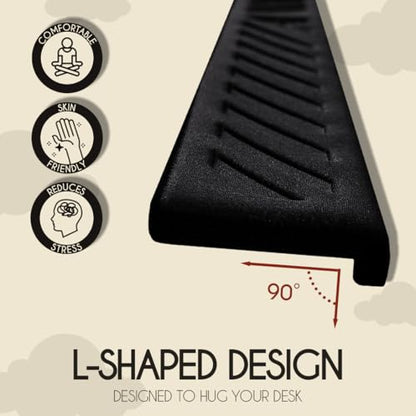 Extra Long Desk Arm Rest 28 Inch | Full Arm Memory Foam Support for Wrist Elbow & Forearm | No Slip Desk Edge Pad for Typing Work & Gaming | ArmCloud