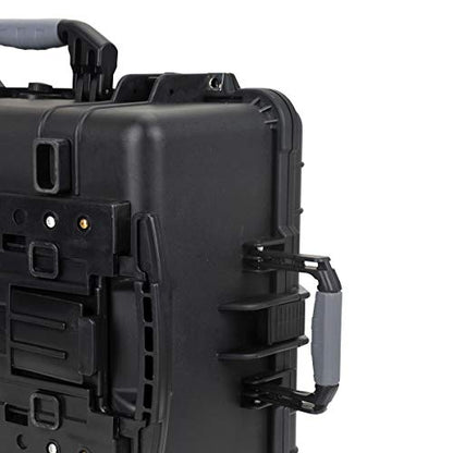 MEIJIA Rolling Waterproof Hard Protective Case, Hard Camera Case with Retractable Pull Handle and Wheels,Customizable Fit Foam Inserted, Black,24.64 X19.39 X13.78 inches - size: 24.64 X19.39 X13.78 inches
