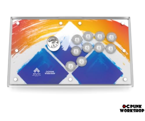 SZJLMKJ PWS Fight Stick Controller FS-24 FS-30 EVO Arcade box with Joystick | Joystick Included, Hitbox Style - size: FS-24 EVO with 24mm buttons