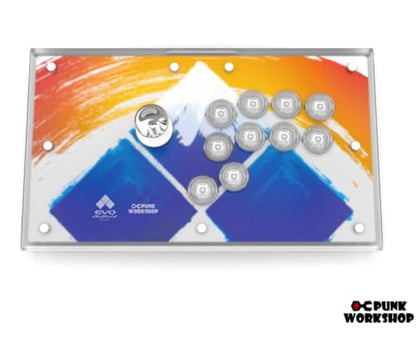 SZJLMKJ PWS FS-30 EVO Arcade Controller box | Joystick Included, Hitbox Style - size: fs-30 EVO with 30mm buttons