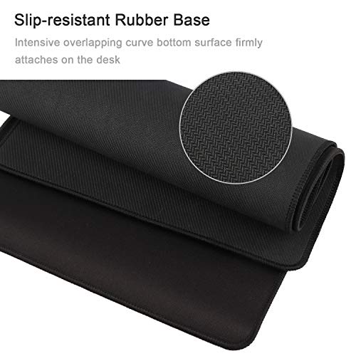 Gaming Mouse Mat/Mouse Pad 23.6x11.8x0.12Inch | XXL Mouse pad | Table mat/Large Size | Improved Precision and Speed | Rubber Base for Stable Grip on Smooth Surfaces Non-Slip (60x30Black004) - color: 60x30Black004