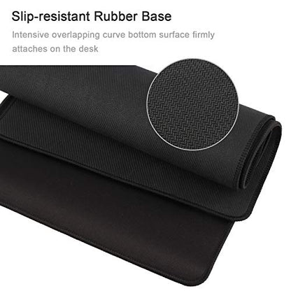 Gaming Mouse Mat/Mouse Pad 23.6x11.8x0.12Inch | XXL Mouse pad | Table mat/Large Size | Improved Precision and Speed | Rubber Base for Stable Grip on Smooth Surfaces Non-Slip (60x30Black004) - color: 60x30Black004
