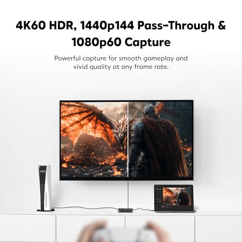 AVerMedia Capture Card for Streaming, 4K60 HDR Passthrough, 1080p60 Video Recording, Ultra-Low Latency Game Streaming for Switch 2, Xbox, PS5, PC on Twitch, OBS, Win11, Mac - StreamLine MINI+ GC311G2 - size: 1080p60 - GC311G2