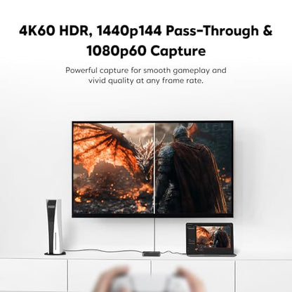 AVerMedia Capture Card for Streaming, 4K60 HDR Passthrough, 1080p60 Video Recording, Ultra-Low Latency Game Streaming for Switch 2, Xbox, PS5, PC on Twitch, OBS, Win11, Mac - StreamLine MINI+ GC311G2 - size: 1080p60 - GC311G2